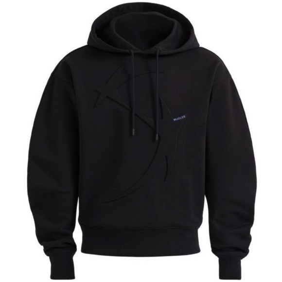 Mugler | Shirts | Mugler X Hm Star Motif Black Hoodie | Poshmark